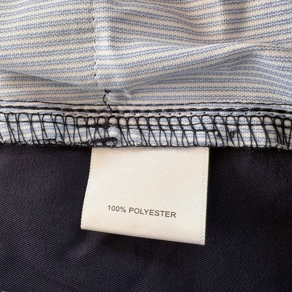 Peter Millar Mens 33x32 Navy Blue Golf Performance Pants Flat Front Casual Chino